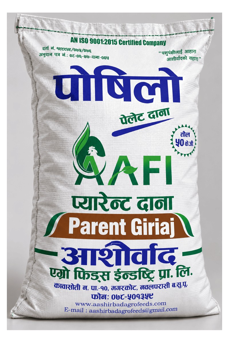 Poshilo Parent Giriraj parent feed pellet bag, 50 kg, Aashirbad Agro Feeds